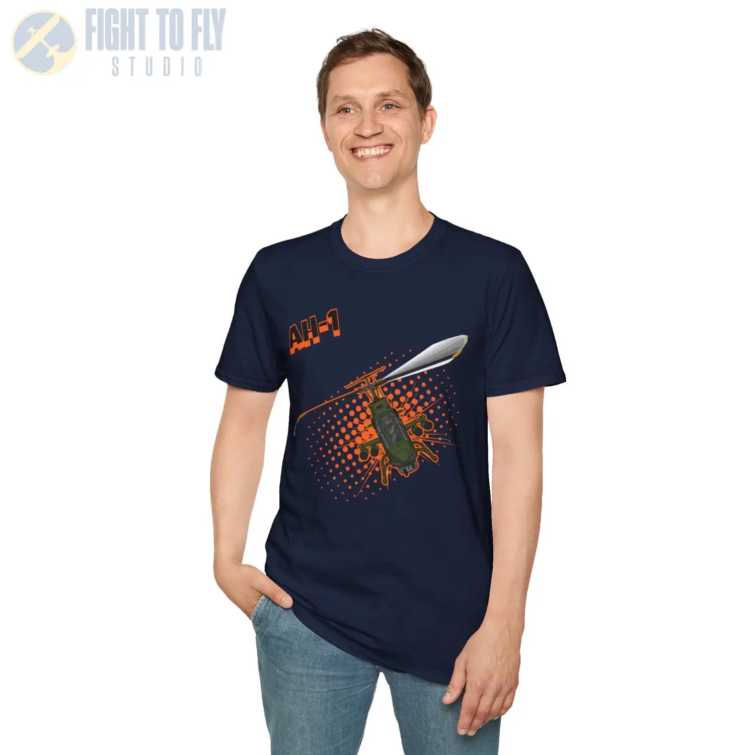 AH-1 Cobra Comic Style T-Shirt - Pilot gifts - WWII warbird t-shirt