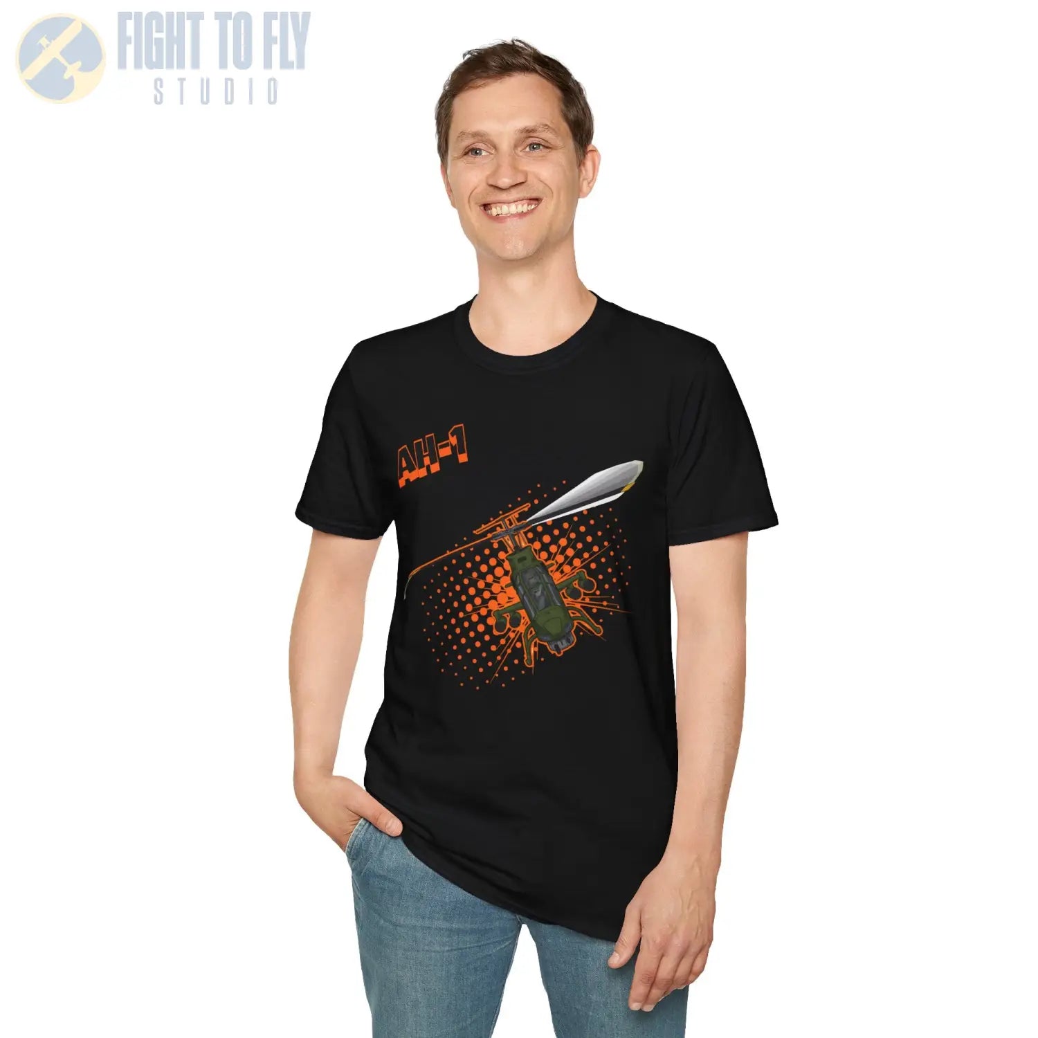 AH-1 Cobra Comic Style T-Shirt - Pilot gifts - WWII warbird t-shirt