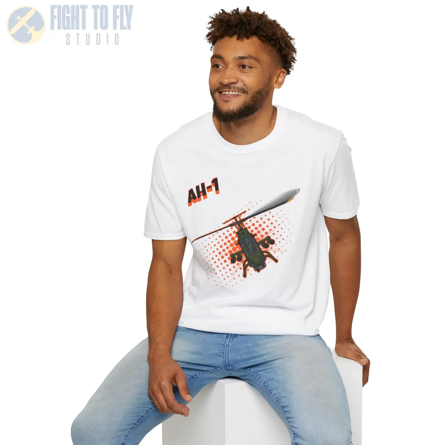 AH-1 Cobra Comic Style T-Shirt - Pilot gifts - WWII warbird t-shirt