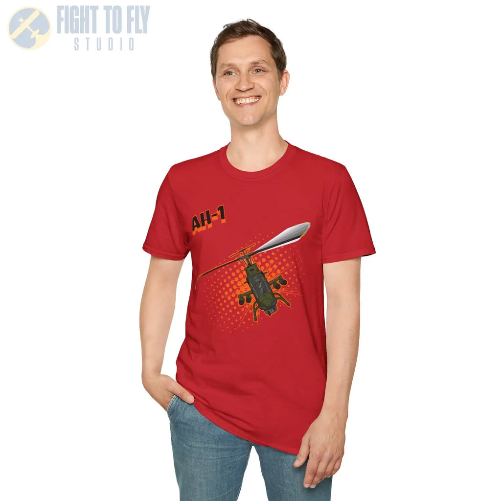 AH-1 Cobra Comic Style T-Shirt - Pilot gifts - WWII warbird t-shirt