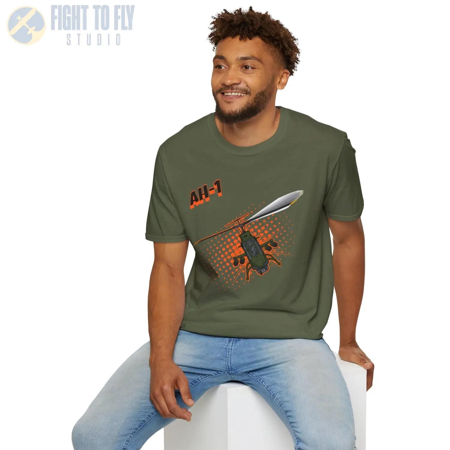 AH-1 Cobra Comic Style T-Shirt - Pilot gifts - WWII warbird t-shirt