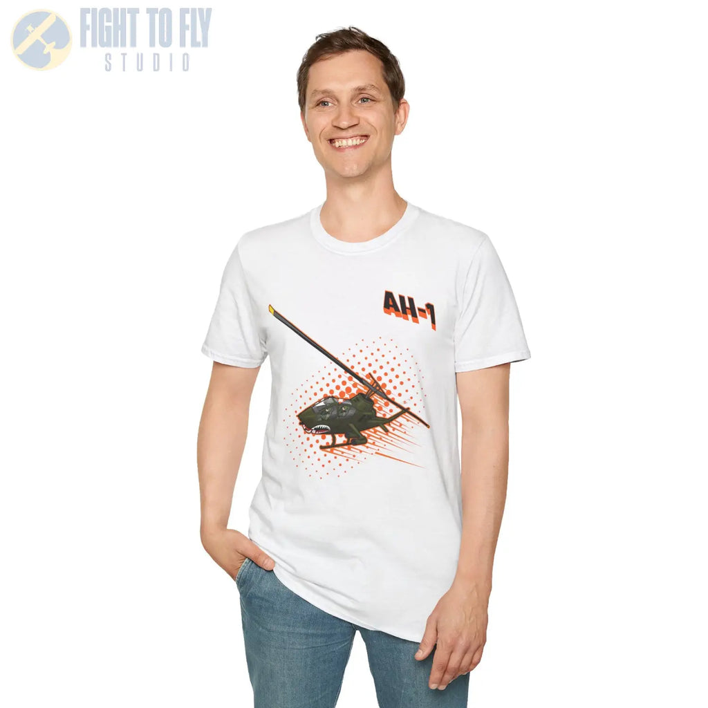 AH-1 Cobra Comic Style T-Shirt - Pilot gifts - WWII warbird t-shirt