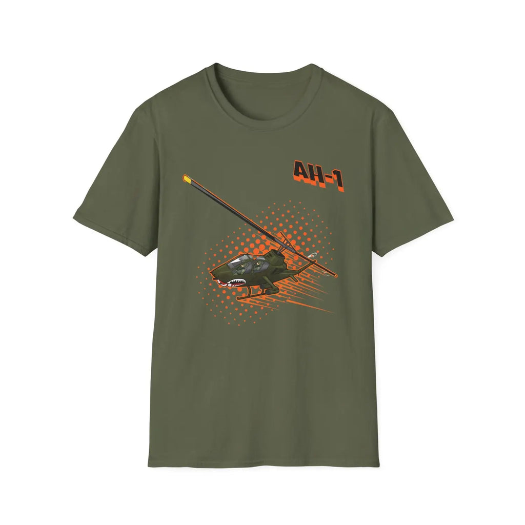 AH-1 Cobra Comic Style T-Shirt - Pilot gifts - WWII warbird t-shirt