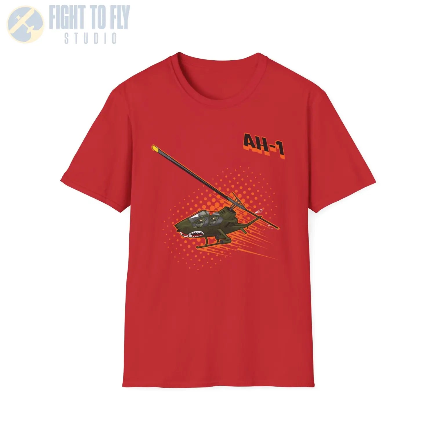AH-1 Cobra Comic Style T-Shirt - Pilot gifts - WWII warbird t-shirt