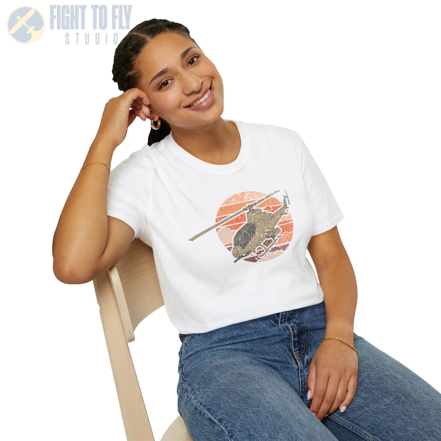 AH-1 Cobra Retro T-Shirt - Pilot gifts - WWII warbird t-shirt