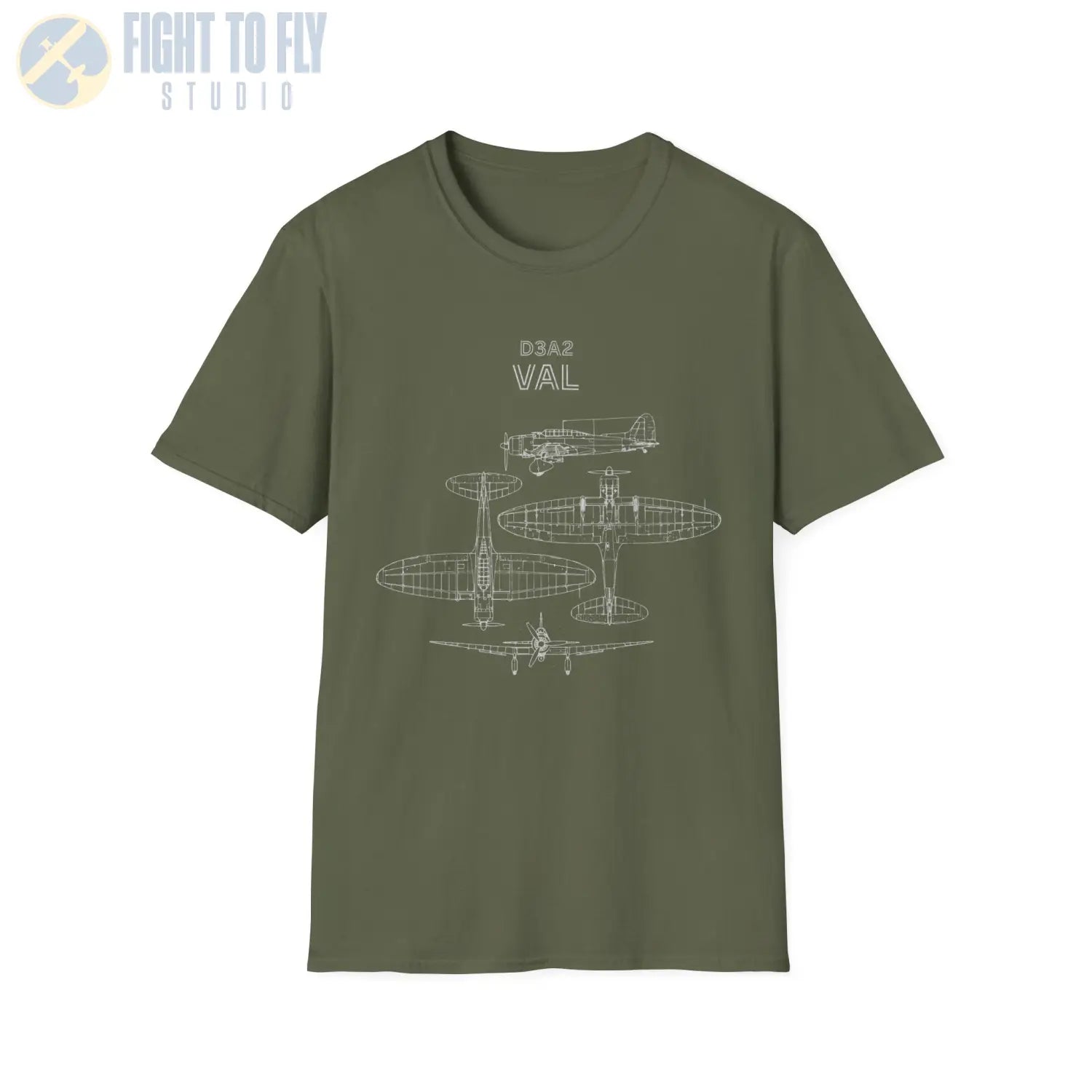 Aichi D3A “Val” — T-shirt - T-Shirt - Pilot gifts - WWII warbird t-shirt