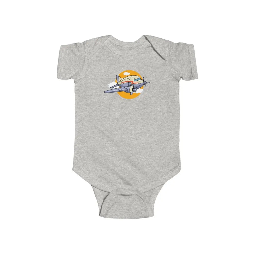 Airplane Adventure Infant Bodysuit DC-3 - Kids clothes - Pilot gifts - WWII warbird t-shirt