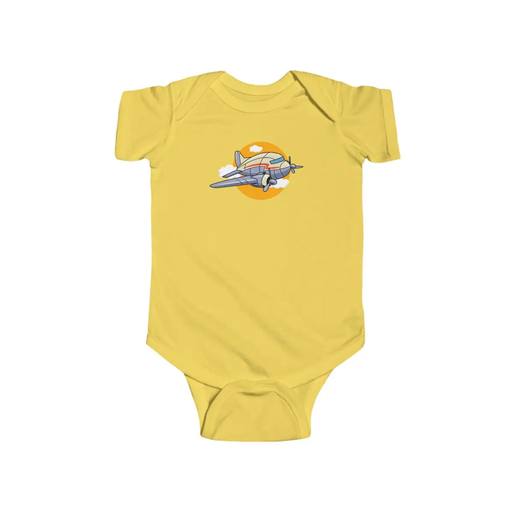 Airplane Adventure Infant Bodysuit DC-3 - Kids clothes - Pilot gifts - WWII warbird t-shirt