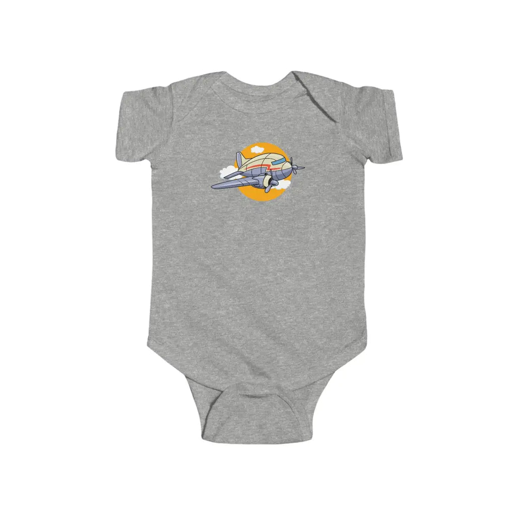 Airplane Adventure Infant Bodysuit DC-3 - Kids clothes - Pilot gifts - WWII warbird t-shirt