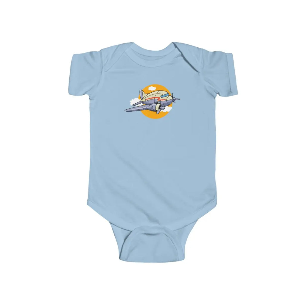 Airplane Adventure Infant Bodysuit DC-3 - Kids clothes - Pilot gifts - WWII warbird t-shirt