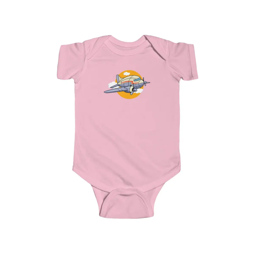 Airplane Adventure Infant Bodysuit DC-3 - Kids clothes - Pilot gifts - WWII warbird t-shirt