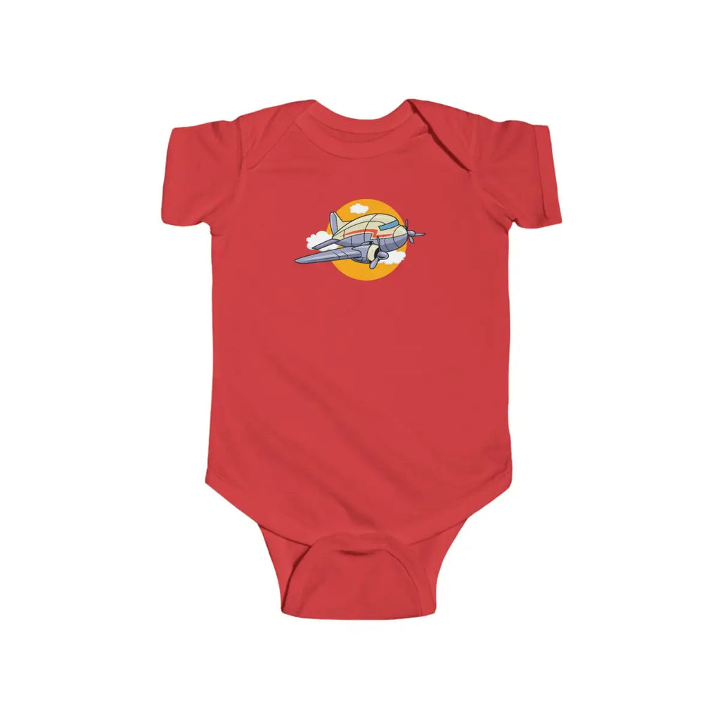 Airplane Adventure Infant Bodysuit DC-3 - Kids clothes - Pilot gifts - WWII warbird t-shirt