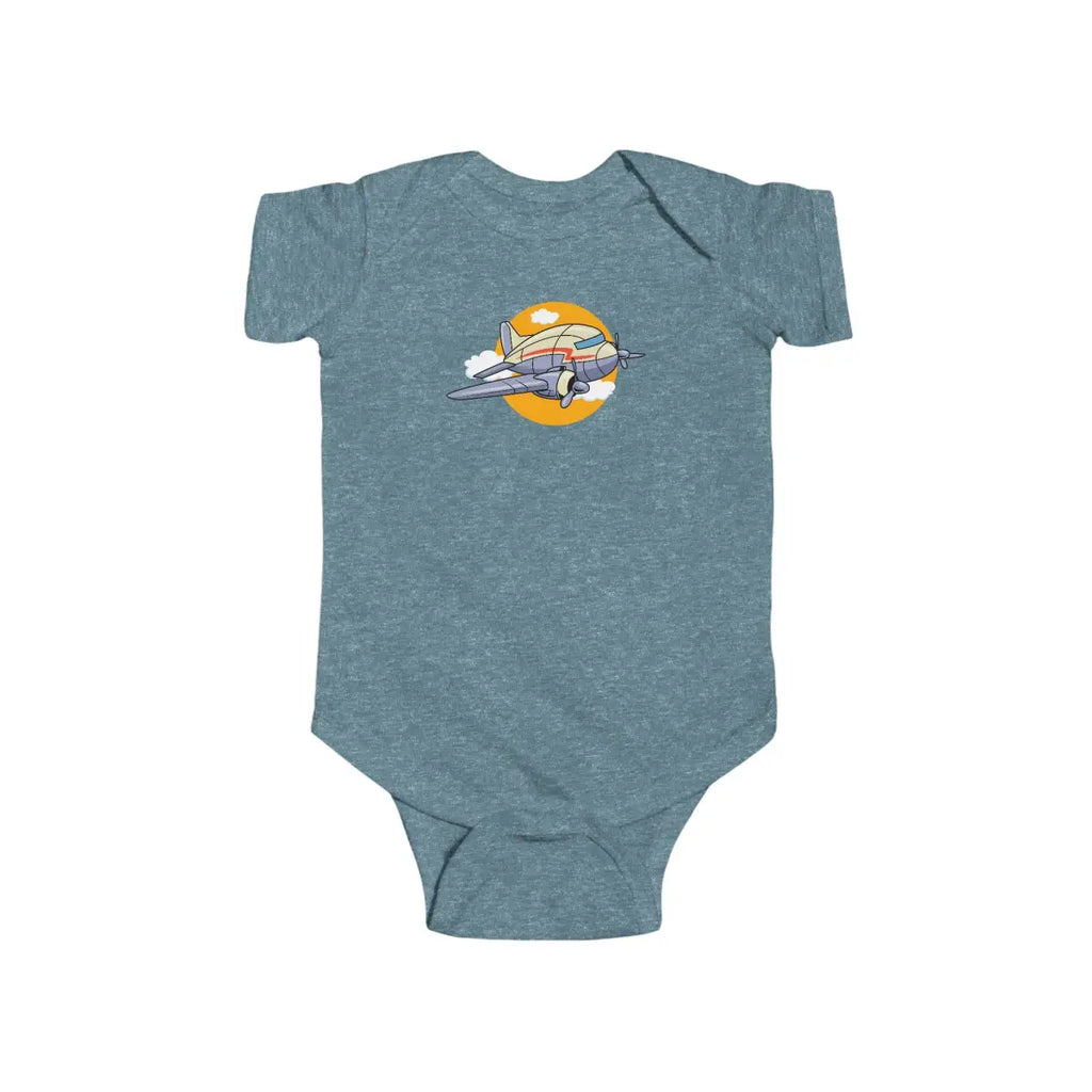 Airplane Adventure Infant Bodysuit DC-3 - Kids clothes - Pilot gifts - WWII warbird t-shirt