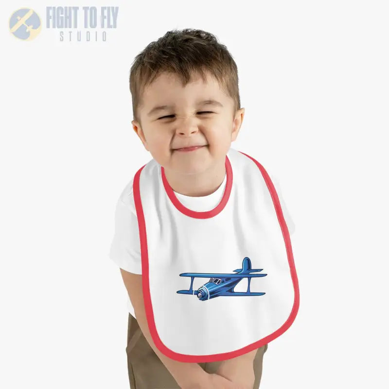 Airplane Baby Bib - Staggerwing Biplane - Kids clothes - Pilot gifts - WWII warbird t-shirt