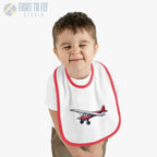 Airplane Design Baby Bib - Red Bush Plane - Kids clothes - Pilot gifts - WWII warbird t-shirt