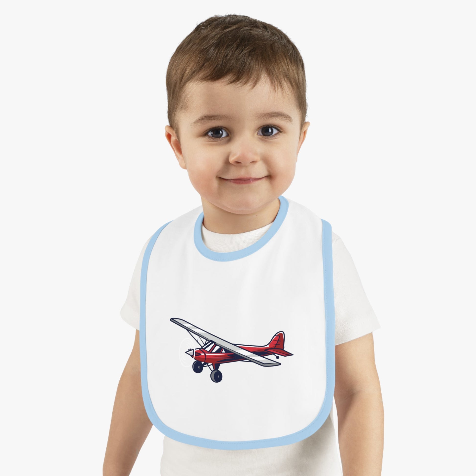 Airplane Design Baby Bib - Red Bush Plane - Kids clothes - Gifts for pilots - Aviation apparel