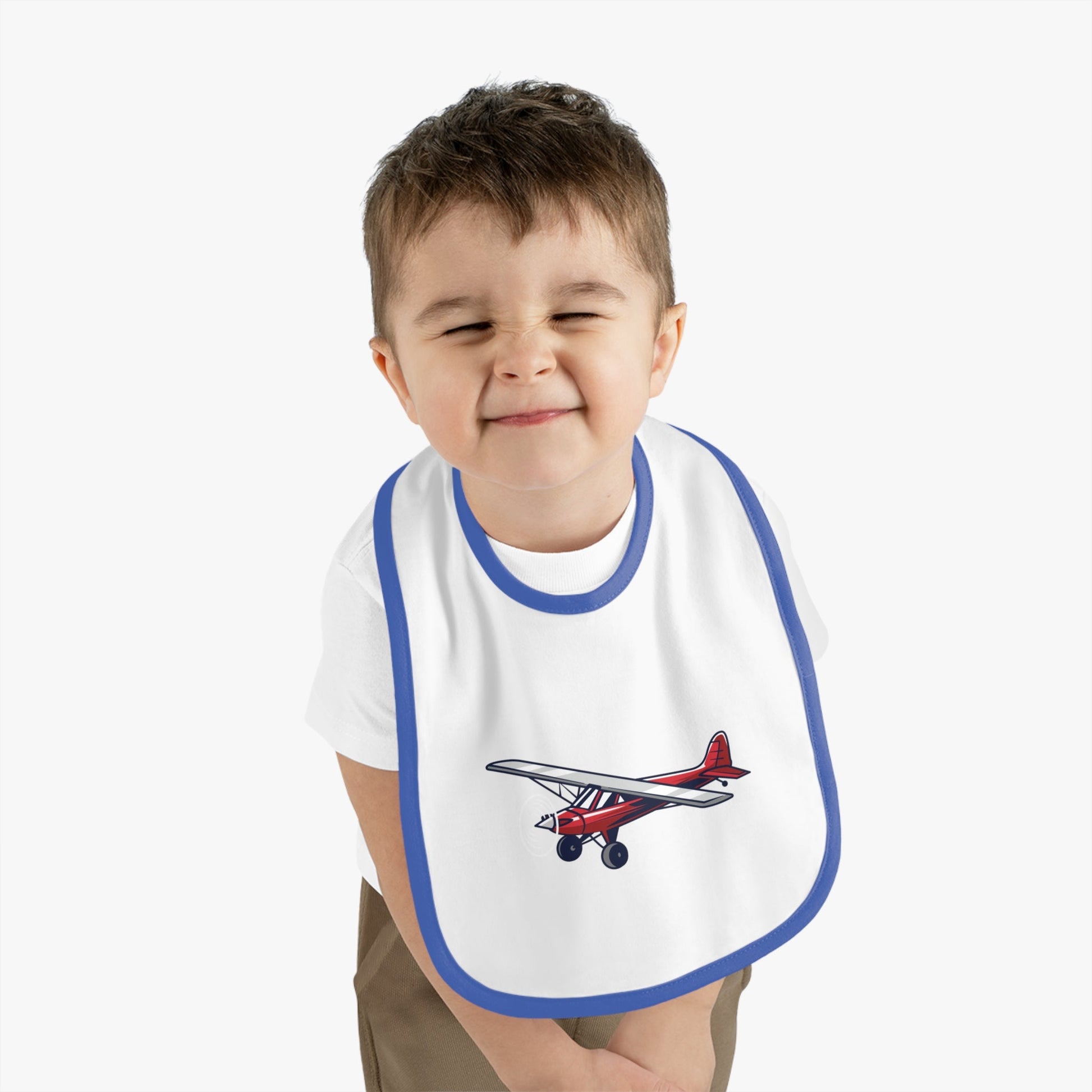 Airplane Design Baby Bib - Red Bush Plane - Kids clothes - Gifts for pilots - Aviation apparel