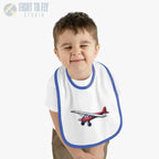 Airplane Design Baby Bib - Red Bush Plane - Kids clothes - Pilot gifts - WWII warbird t-shirt