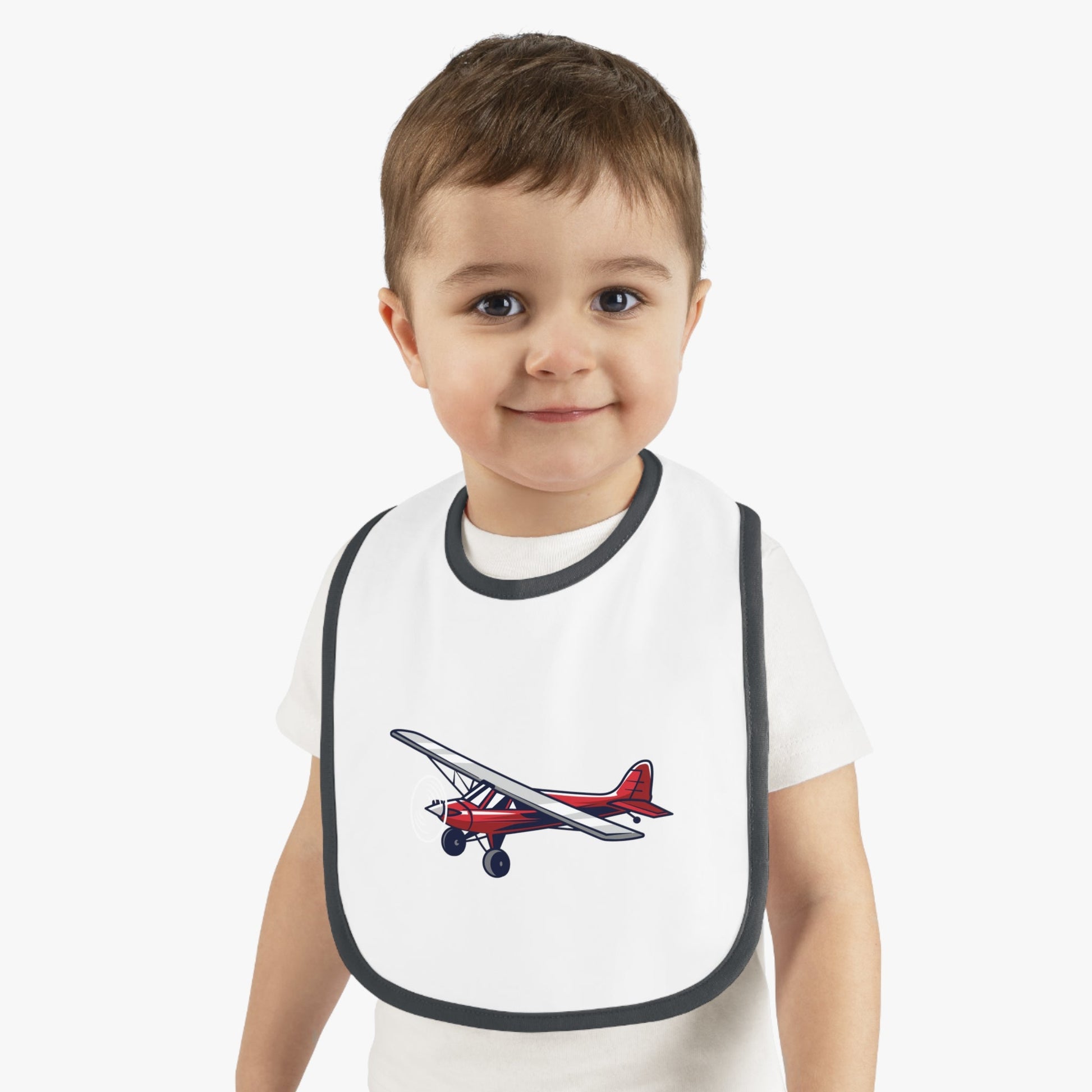 Airplane Design Baby Bib - Red Bush Plane - Kids clothes - Gifts for pilots - Aviation apparel