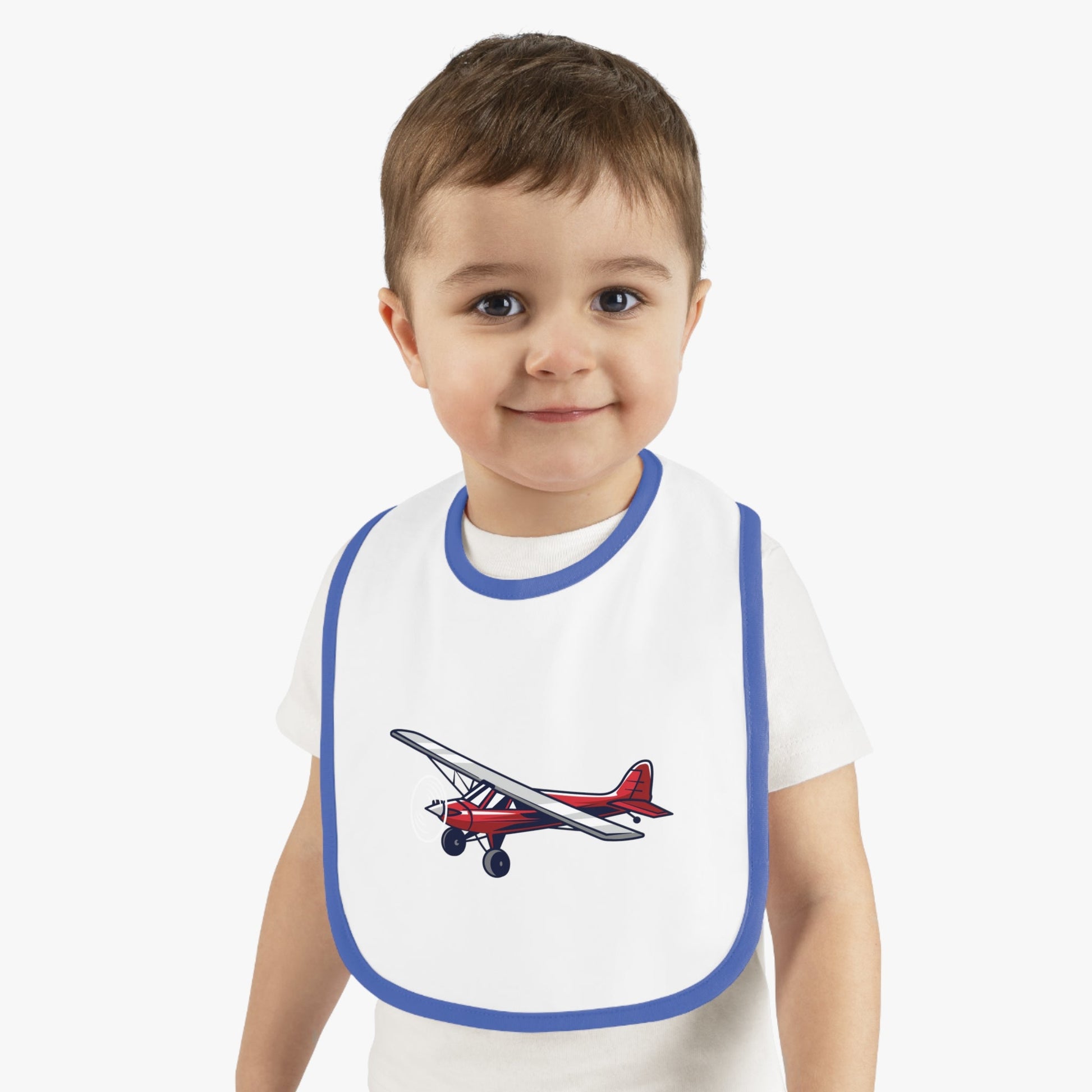 Airplane Design Baby Bib - Red Bush Plane - Kids clothes - Gifts for pilots - Aviation apparel