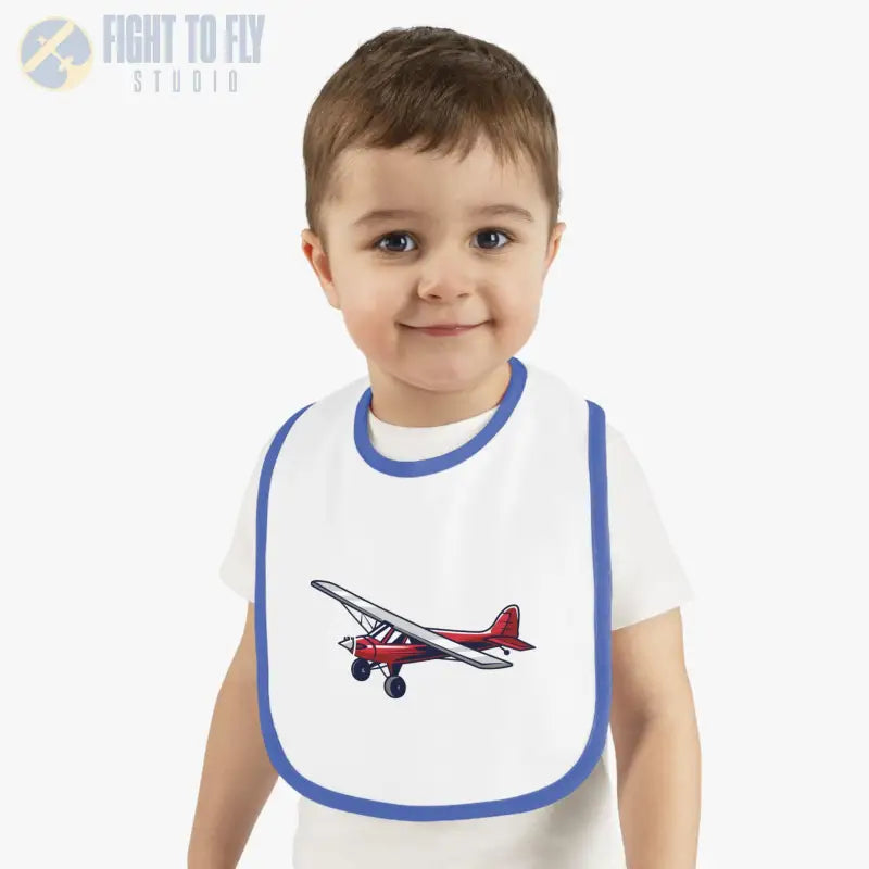 Airplane Design Baby Bib - Red Bush Plane - Kids clothes - Pilot gifts - WWII warbird t-shirt