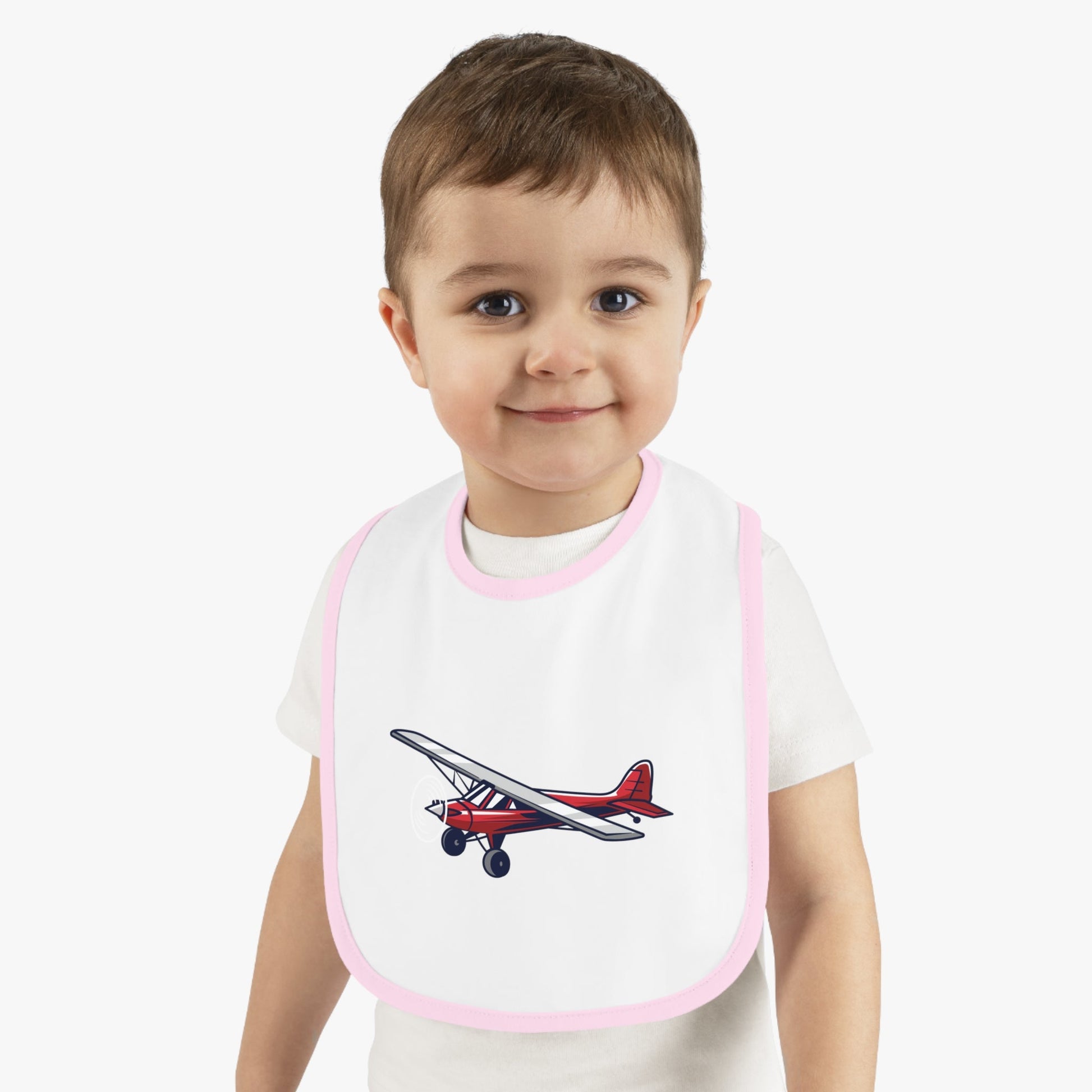 Airplane Design Baby Bib - Red Bush Plane - Kids clothes - Gifts for pilots - Aviation apparel
