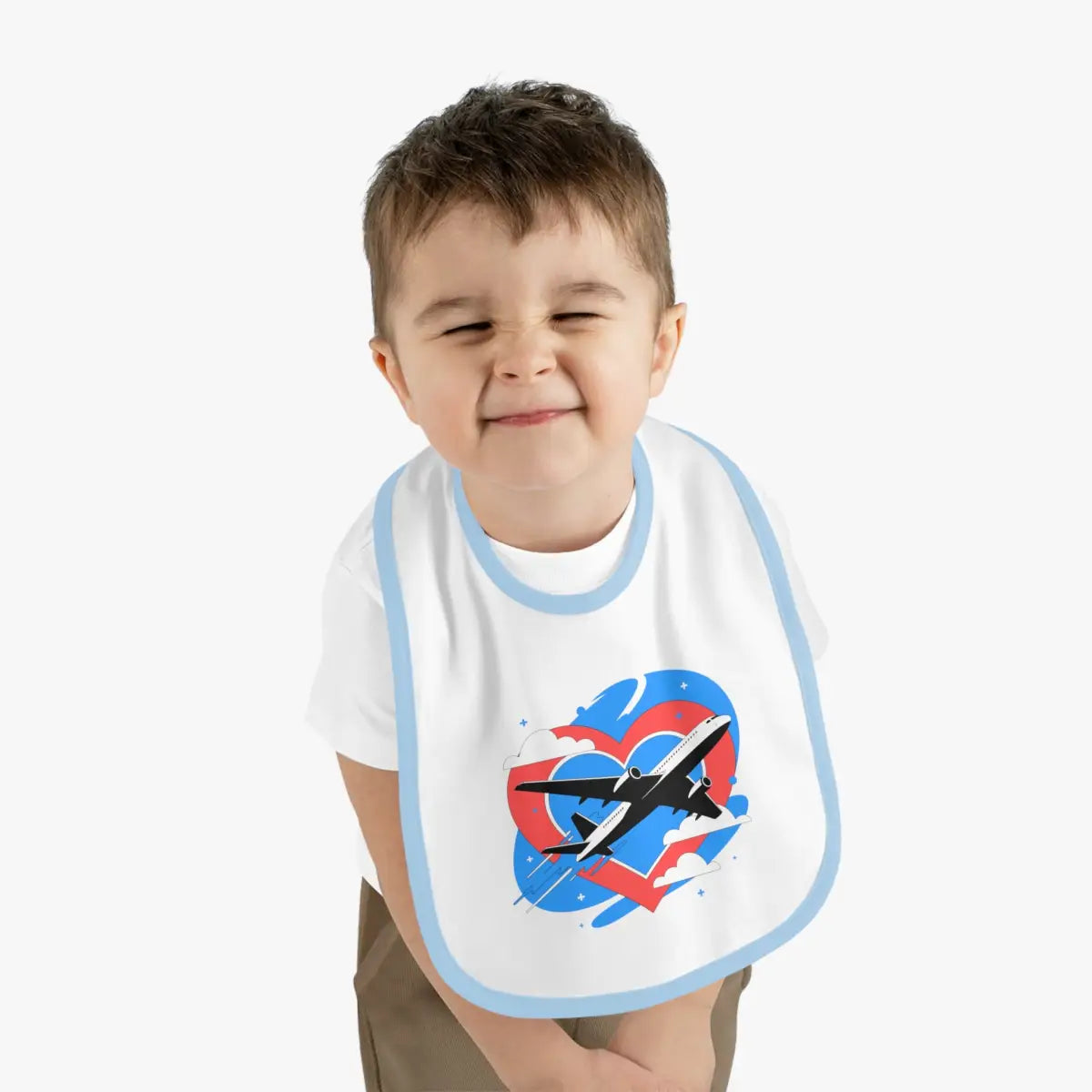 Airplane Love Baby Bib - Kids clothes - Gifts for pilots - Aviation apparel