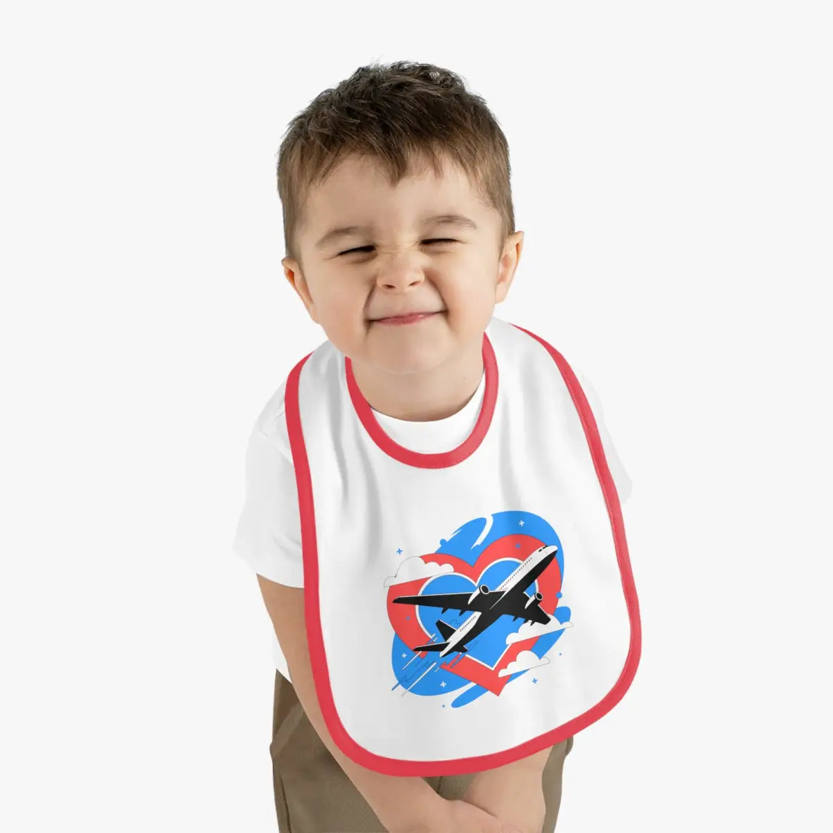 Airplane Love Baby Bib - Kids clothes - Gifts for pilots - Aviation apparel