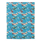 Airplane Parade Baby Blanket – Whimsical Flying Fun - Home Decor - Pilot gifts - WWII warbird t-shirt