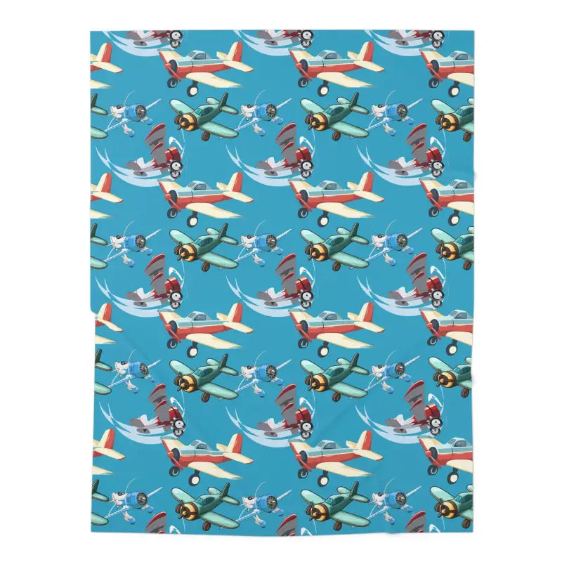 Airplane Parade Baby Blanket – Whimsical Flying Fun - Home Decor - Pilot gifts - WWII warbird t-shirt