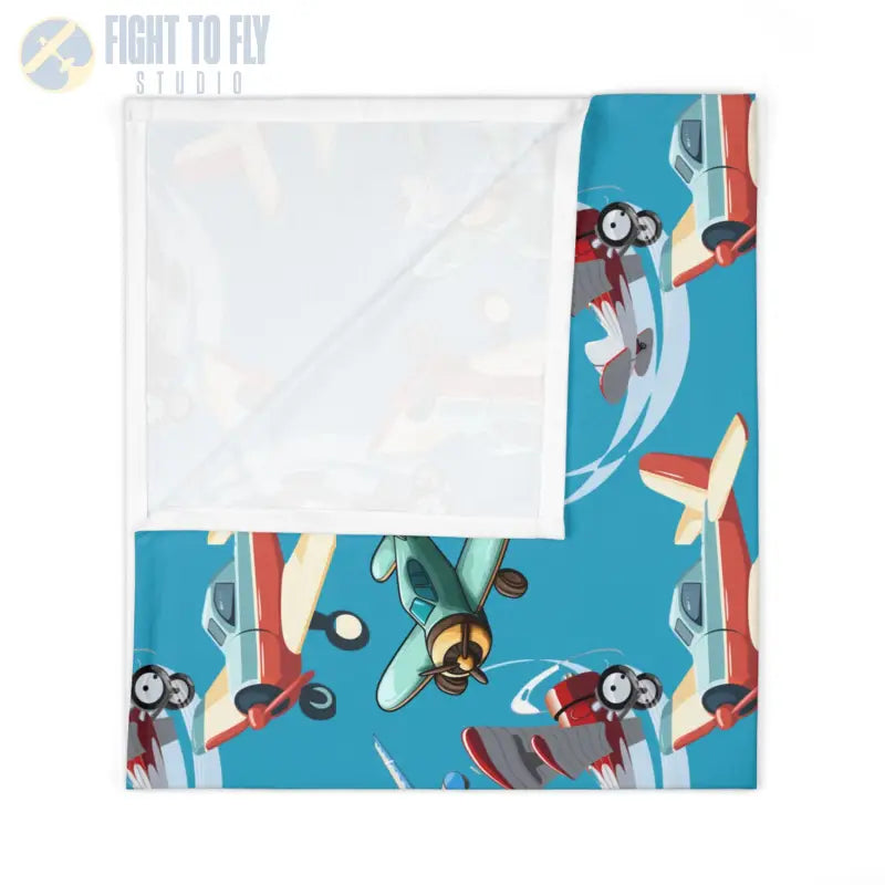 Airplane Parade Baby Blanket – Whimsical Flying Fun - Home Decor - Pilot gifts - WWII warbird t-shirt