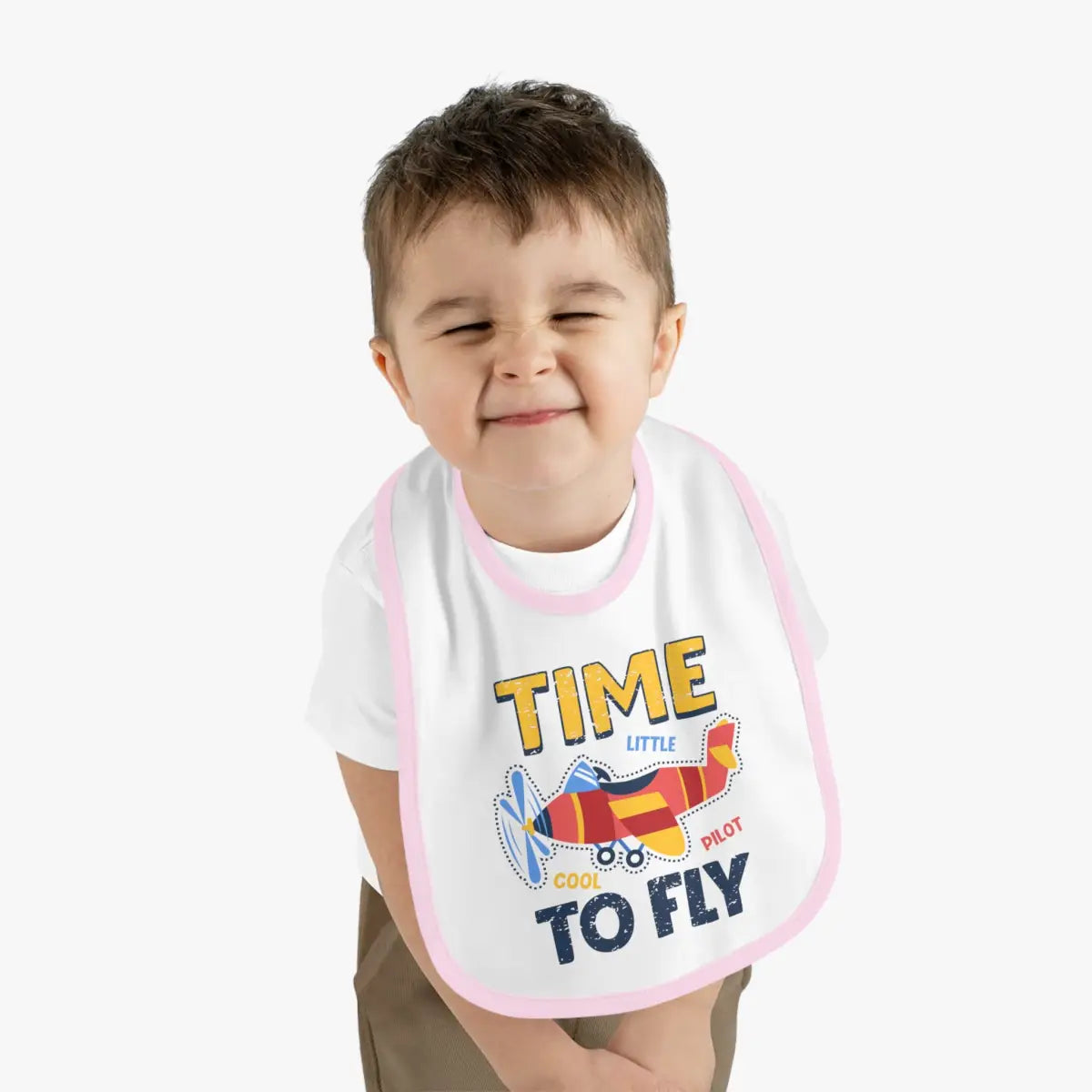 Airplane Pilot Baby Bib - Time To Fly - Kids clothes - Gifts for pilots - Aviation apparel