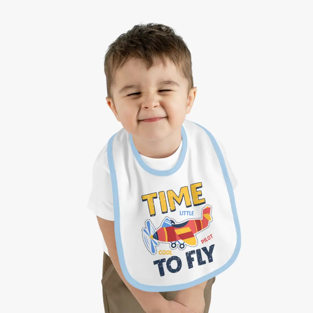 Airplane Pilot Baby Bib - Time To Fly - Kids clothes - gifts - WWII warbird t-shirt