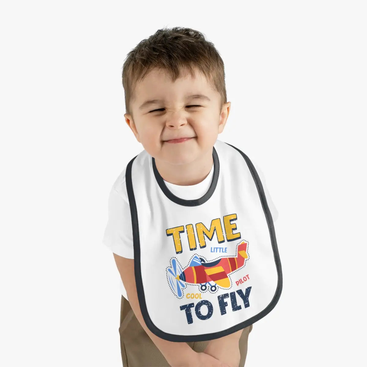 Airplane Pilot Baby Bib - Time To Fly - Kids clothes - gifts - WWII warbird t-shirt