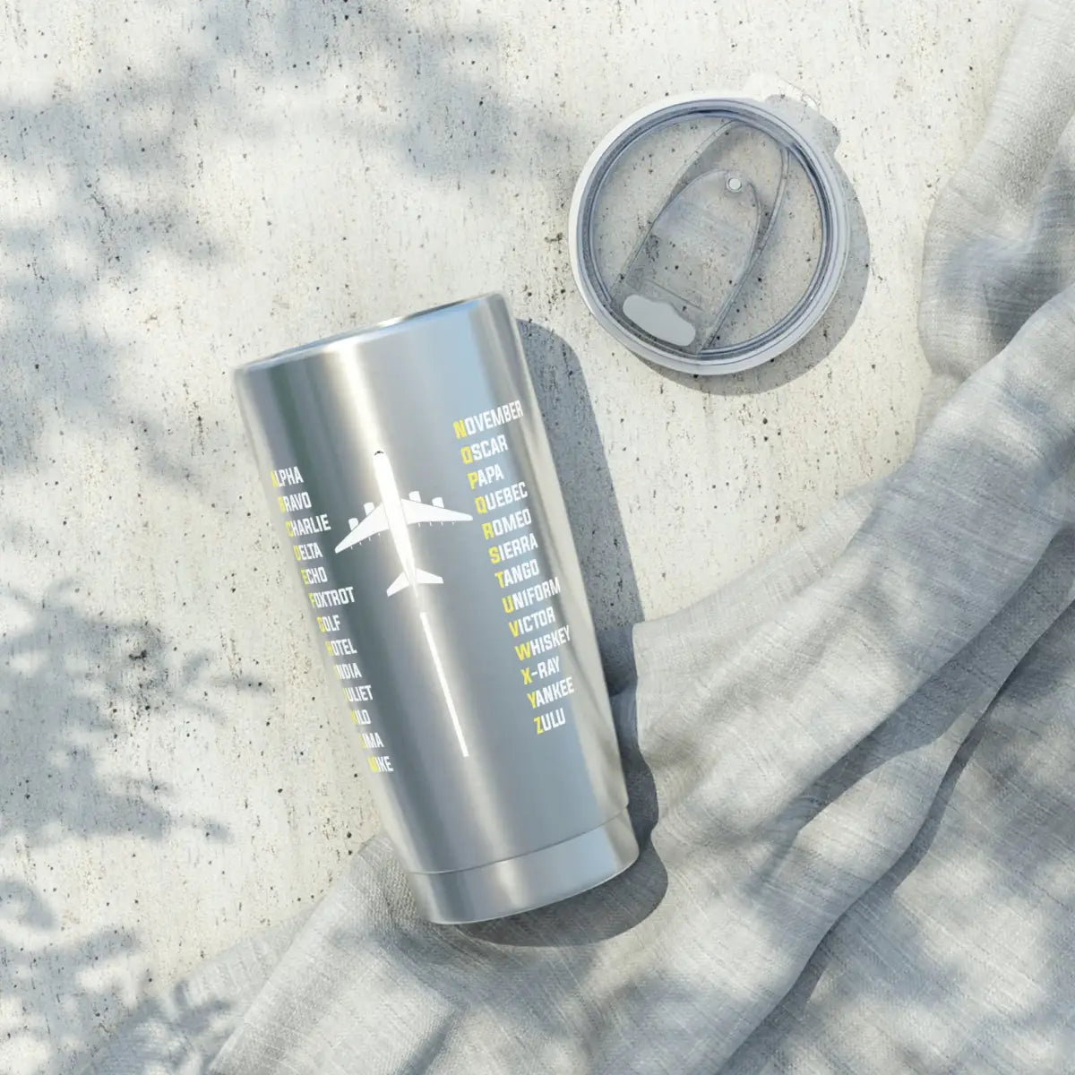 Airplane with Phonetic Alphabet - Mug - Pilot gifts - WWII warbird t-shirt