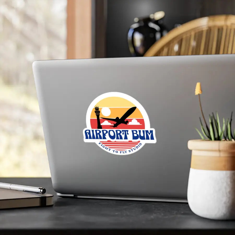 Airport Bum Kiss-Cut Vinyl Decal - Paper products - Gifts for pilots - Aviation apparel