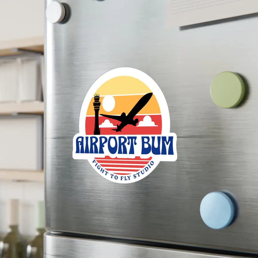 Airport Bum Kiss-Cut Vinyl Decal - Paper products - Pilot gifts - WWII warbird t-shirt