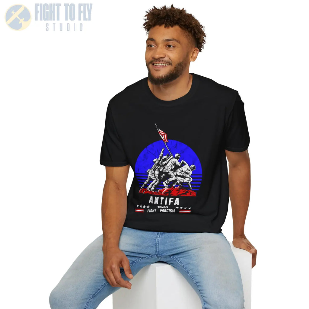 ANTIFA 1945 Fight Fascism — T-shirt - T-Shirt - Pilot gifts - WWII warbird t-shirt
