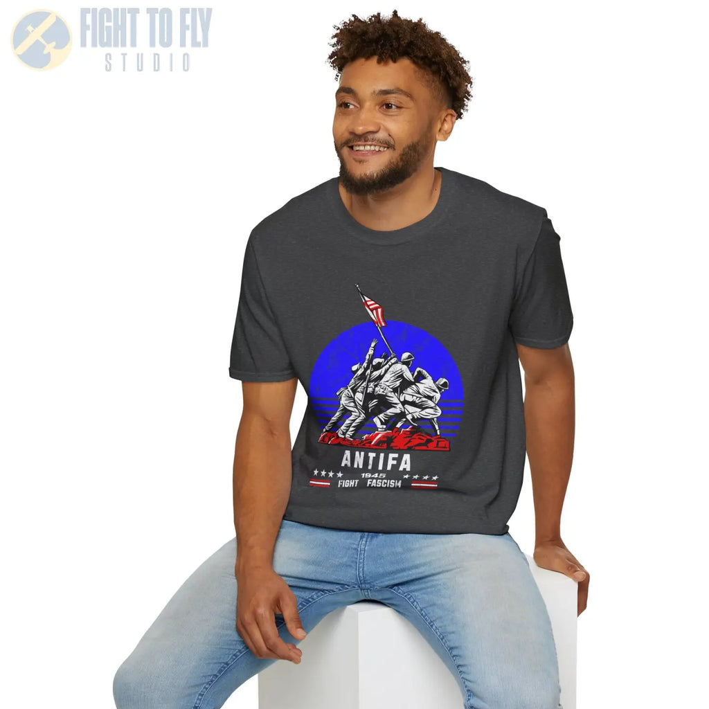 ANTIFA 1945 Fight Fascism — T-shirt - T-Shirt - Pilot gifts - WWII warbird t-shirt