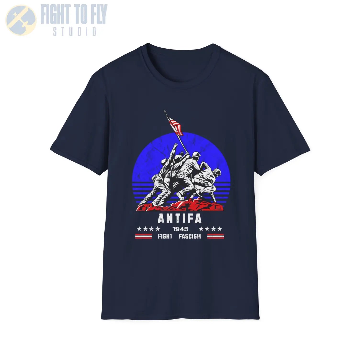 ANTIFA 1945 Fight Fascism — T-shirt - T-Shirt - Pilot gifts - WWII warbird t-shirt