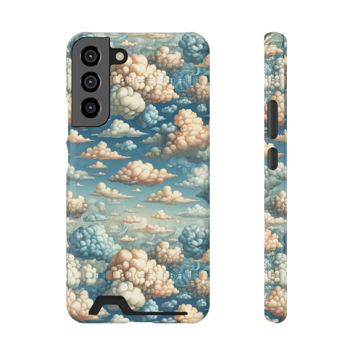 Artistic Cloud Phone Case with Card Holder - Dreamy Sky Design - Gifts for pilots - Aviation apparel