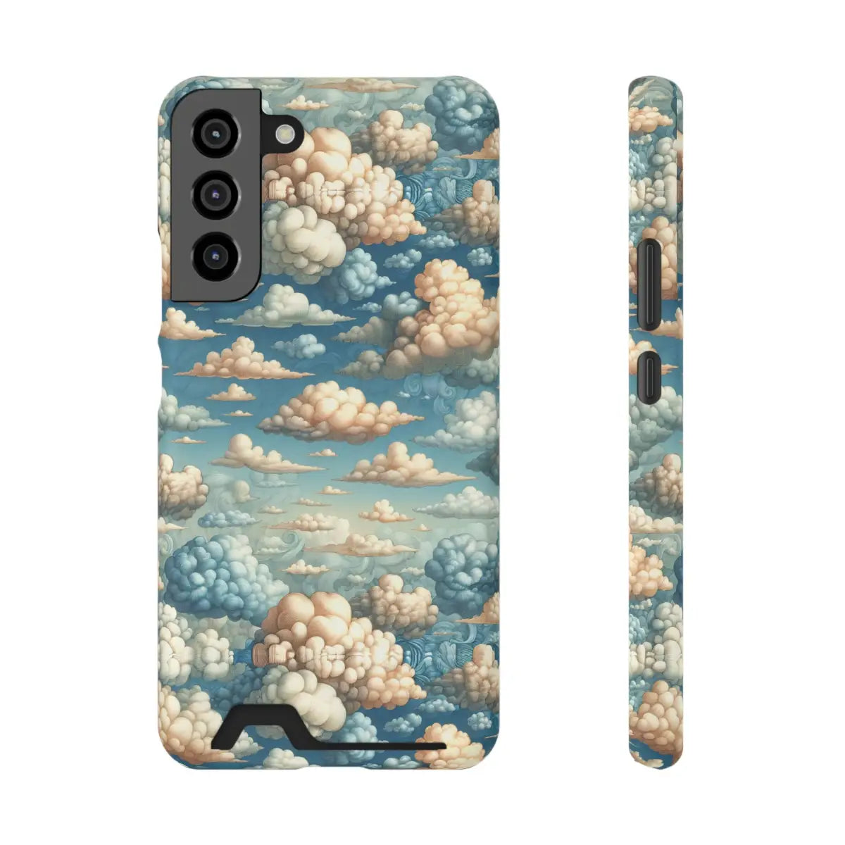 Artistic Cloud Phone Case with Card Holder - Dreamy Sky Design - Gifts for pilots - Aviation apparel