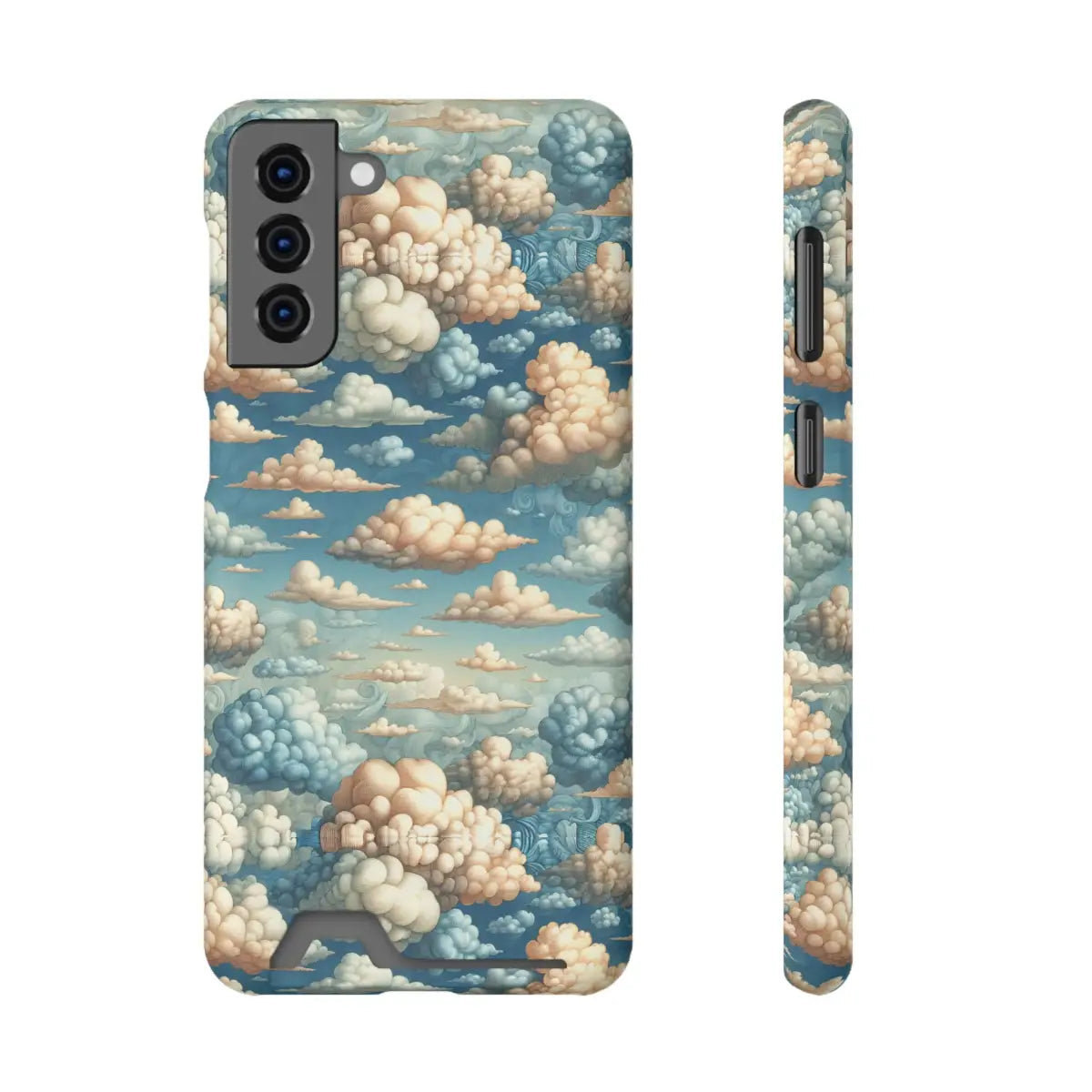 Artistic Cloud Phone Case with Card Holder - Dreamy Sky Design - Gifts for pilots - Aviation apparel