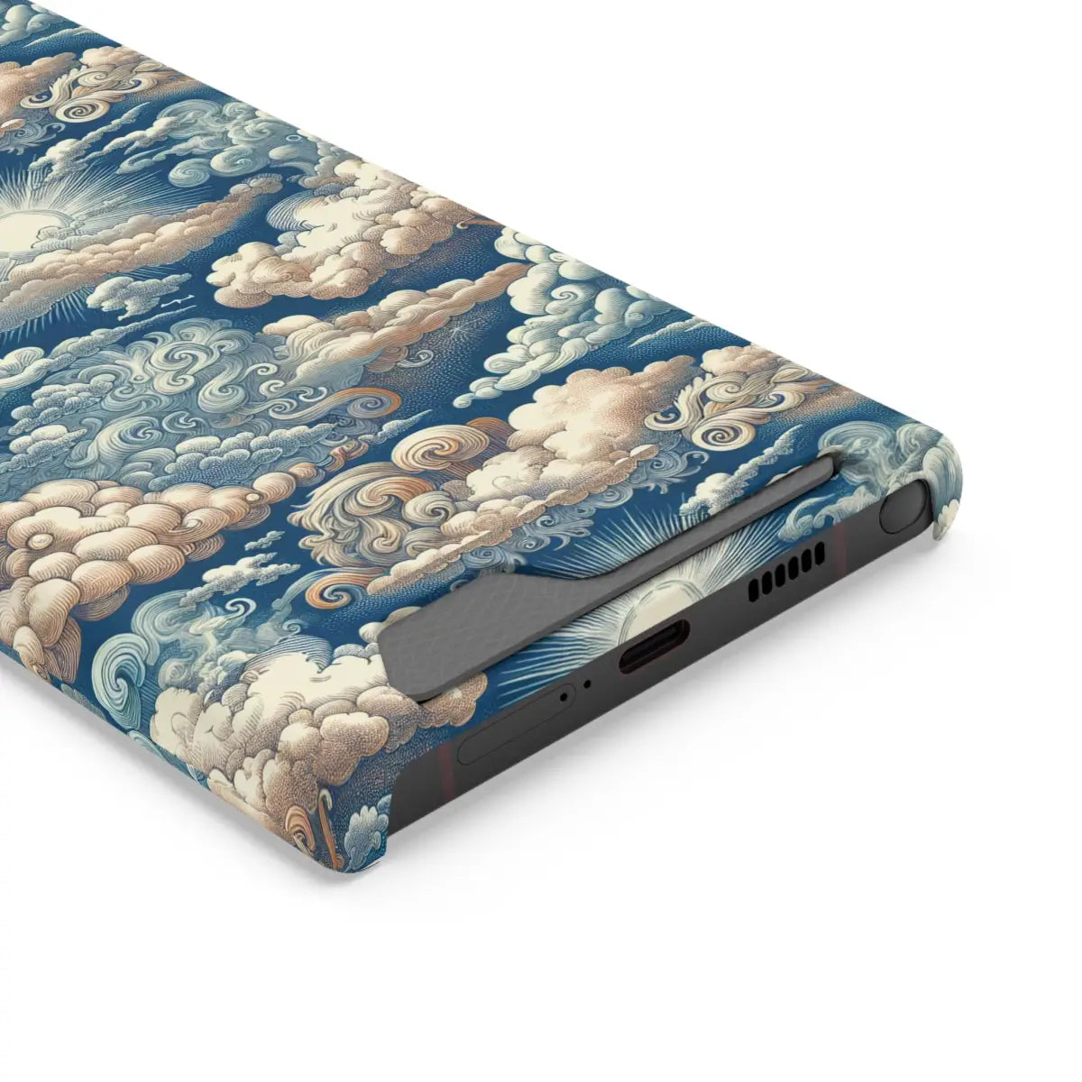 Artistic Cloud Phone Case with Card Holder - Stunning Sky Design - Gifts for pilots - Aviation apparel