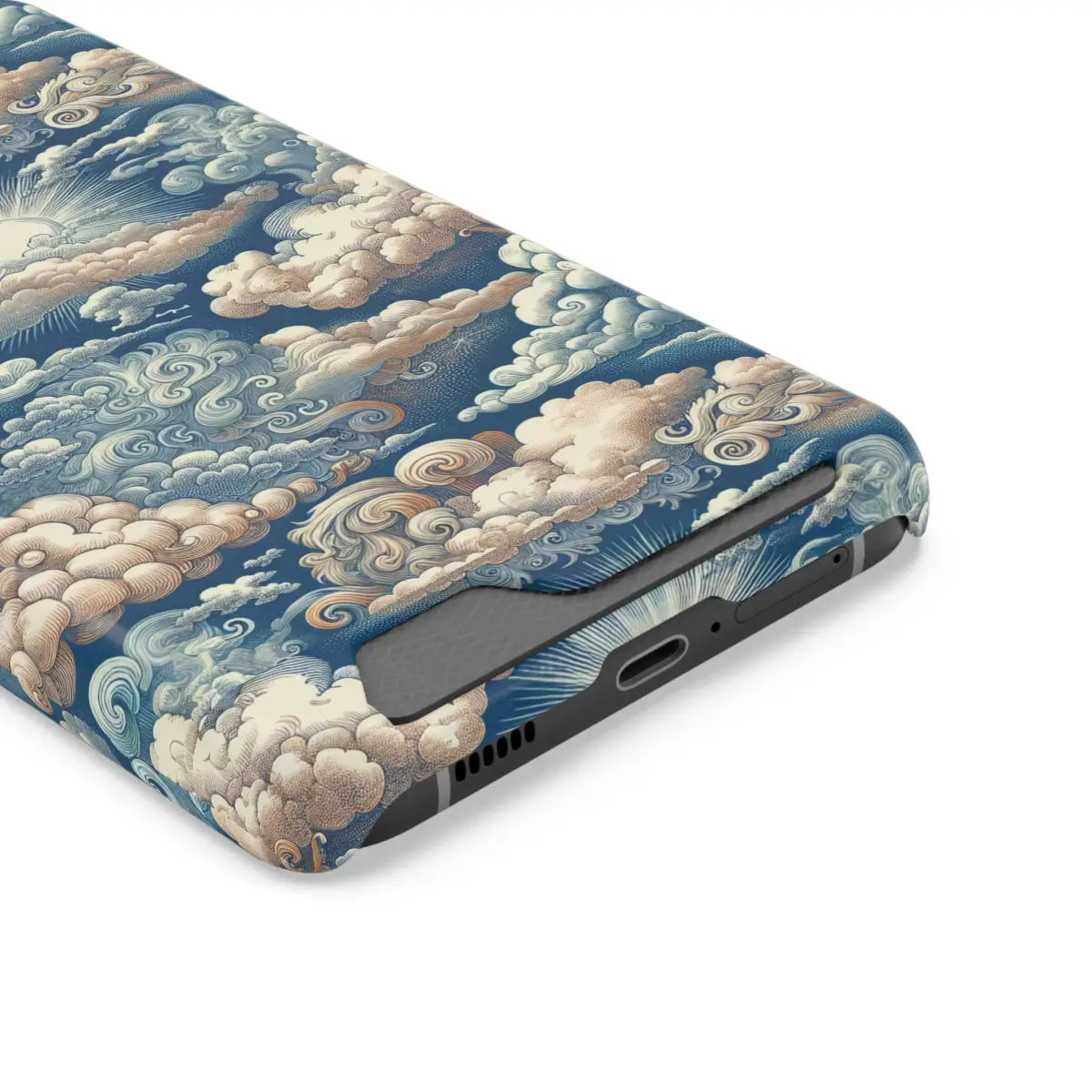Artistic Cloud Phone Case with Card Holder - Stunning Sky Design - Gifts for pilots - Aviation apparel
