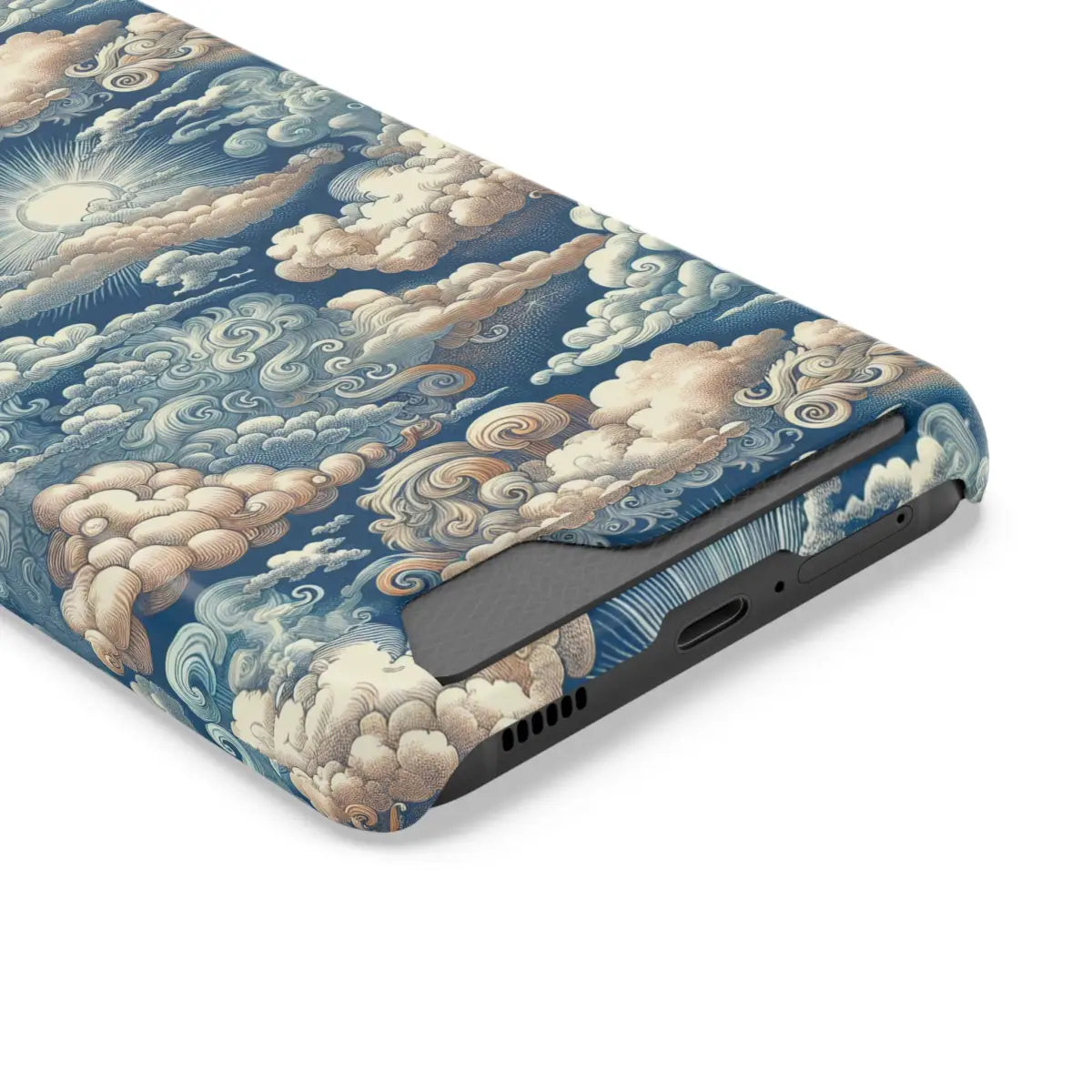 Artistic Cloud Phone Case with Card Holder - Stunning Sky Design - Gifts for pilots - Aviation apparel