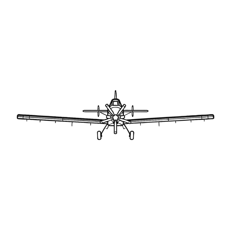 AT-802 Front Die Cut Metal Wall Art - Sign - Pilot gifts - WWII warbird t-shirt