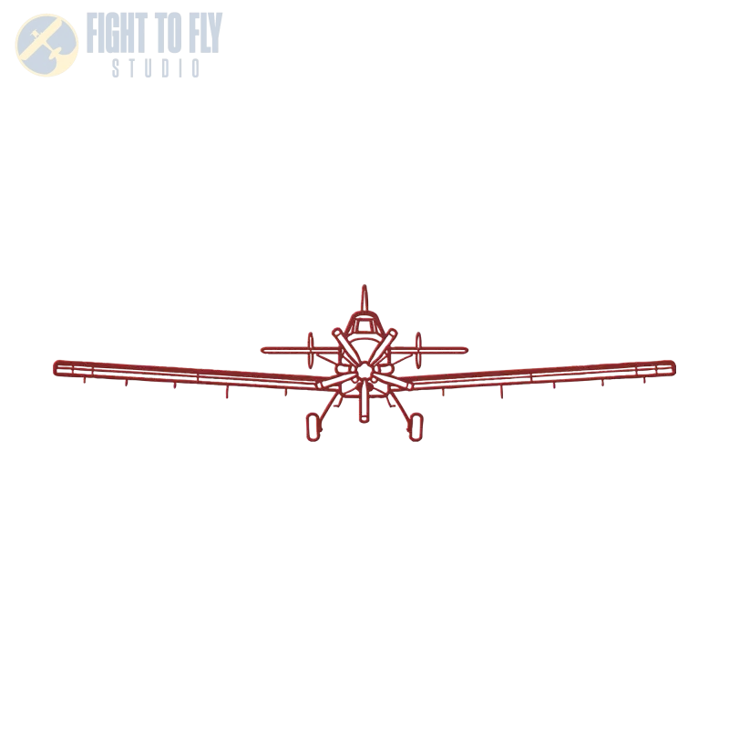 AT-802 Front Die Cut Metal Wall Art - Sign - Pilot gifts - WWII warbird t-shirt
