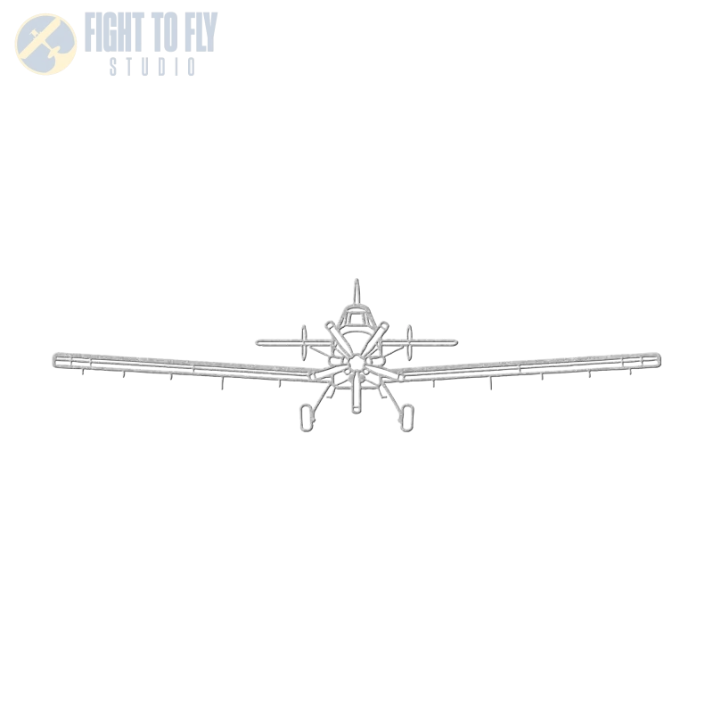 AT-802 Front Die Cut Metal Wall Art - Sign - Pilot gifts - WWII warbird t-shirt