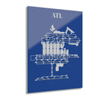 ATL - Hartsfield-Jackson Atlanta International Acrylic Print - Home Decor - Pilot gifts - WWII warbird t-shirt